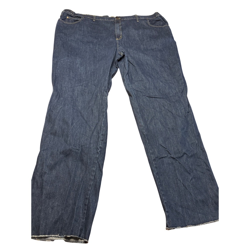 Liberty Blues Mens Big & Tall Dark Wash Straight Leg Jeans 58x38 Blue Denim